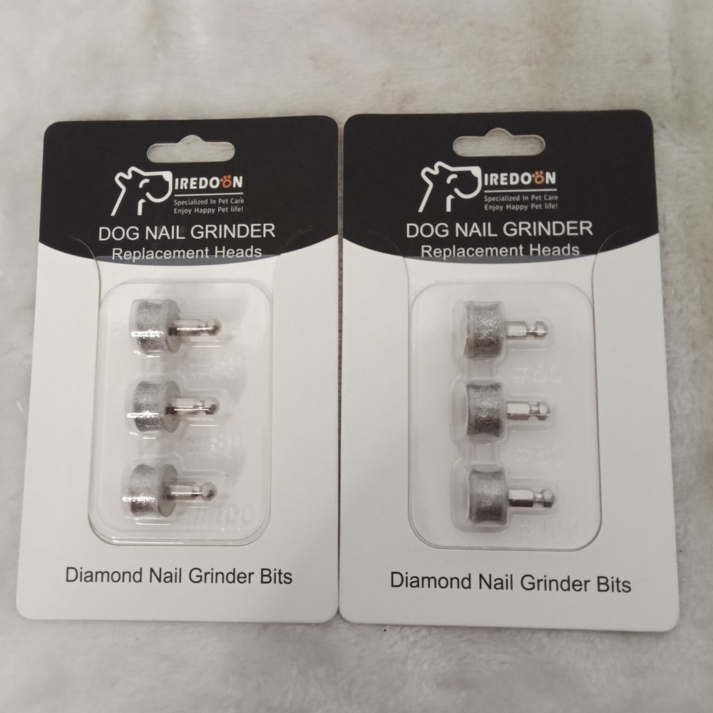 IREDOON Dog Nail Grinder Replacement Heads Diamond Bits 6pk 60 80 100 Grit